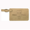 Leatherette Luggage Tag - Light Brown